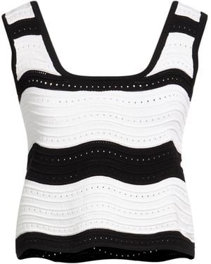 MSGM Top Viscose, Polyester - Black