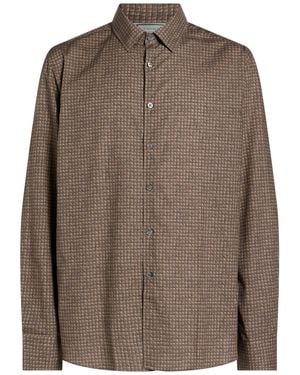 Canali Shirt Cotton, Lyocell - Brown