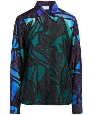 Ferragamo Shirt Silk - Blue