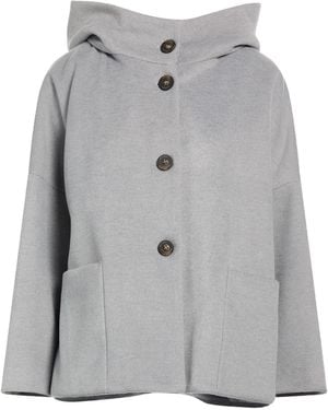White Wise Coat Polyester, Viscose - Gray