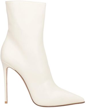 Le Silla Ivory Ankle Boots Calfskin - White