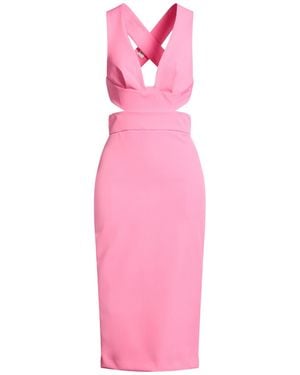 ERMANNO FIRENZE Midi Dress Polyester, Elastane - Pink