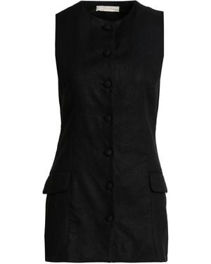 Faithfull the Brand Tailored Vest Linen - Black