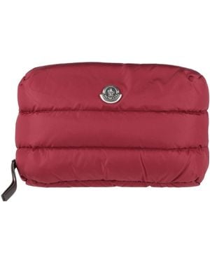 Moncler Burgundy Beauty Case Polyamide - Red