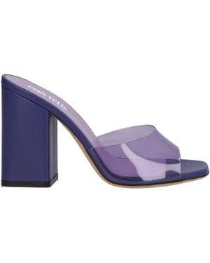 Paris Texas Sandals Rubber, Soft Leather - Purple