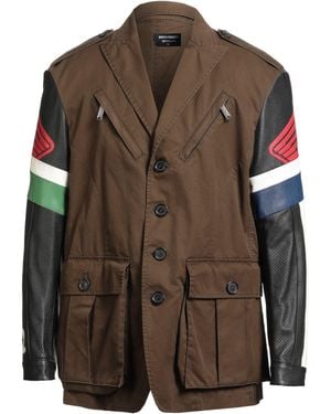 DSquared² X Honda Military Jacket Cotton, Calfskin - Brown