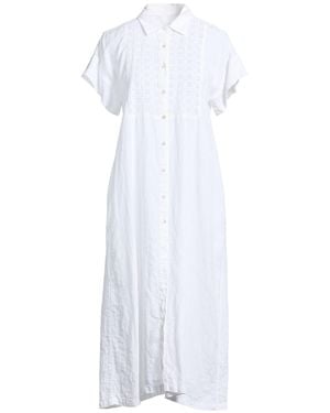 120% Lino Midi Dresses - White