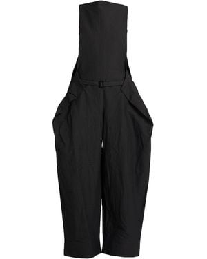 Issey Miyake Jumpsuit Paper, Rayon, Nylon, Polyurethane, Silk - Black