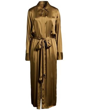 Petar Petrov Khaki Maxi Dress Acetate, Viscose - Metallic