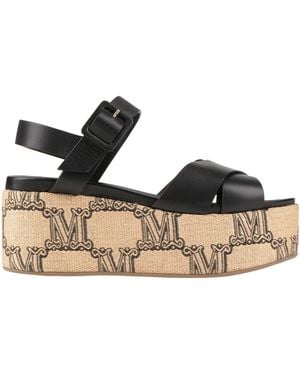Max Mara Sandals Leather - Black