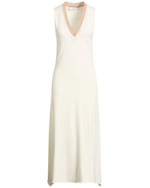 Akep Ivory Midi Dress Ecovero Viscose, Polyester - White