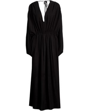 Ballantyne Maxi Dress Silk, Wool - Black