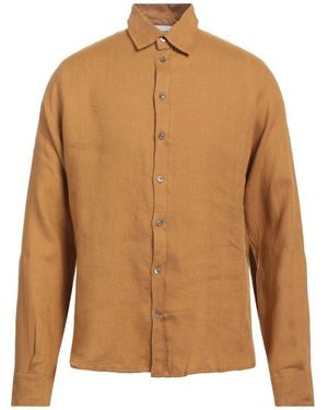 Alpha Studio Shirt Linen - Brown