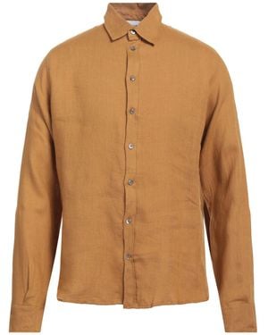 Alpha Studio Shirt Linen - Brown