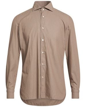 Luigi Borrelli Napoli Shirt Cotton - Brown