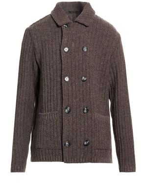 Officina 36 Dark Cardigan Acrylic, Wool, Alpaca Wool - Brown