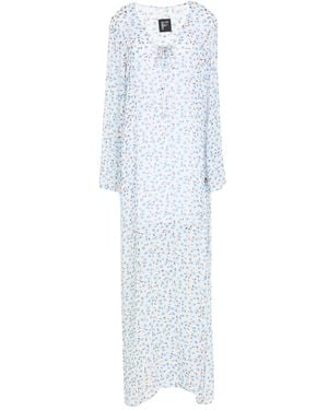 Fisico Maxi Dress Viscose, Silk - White