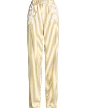Elisabetta Franchi Trousers Cotton - Natural