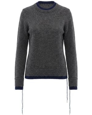 Sacai Sweater Mohair Wool, Nylon, Wool - Blue