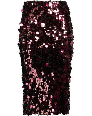 Jucca Burgundy Midi Skirt Polyester, Elastane - Black