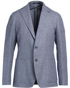 Tagliatore Blazer Linen, Cotton - Blue