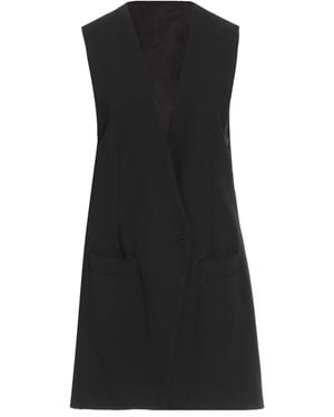 Isabel Benenato Tailored Vest Virgin Wool, Viscose, Cupro - Black