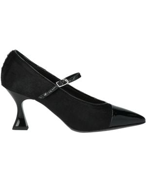 Walter Violet Pumps Leather - Black
