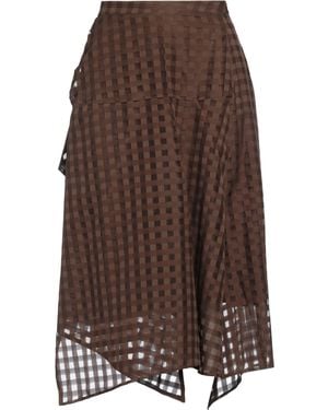 High Jupe midi - Marron