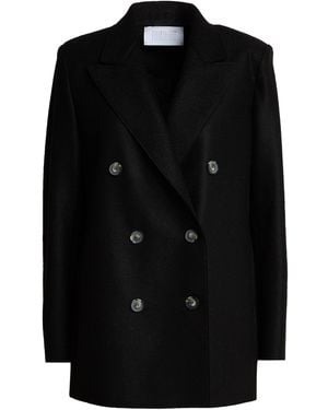 Harris Wharf London Coat Virgin Wool - Black