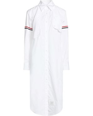 Thom Browne Midi Dress Cotton - White