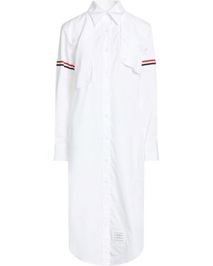 Thom Browne Midi Dress Cotton - White