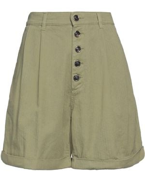 Etro Cotton Military Embroidered Shorts - Green