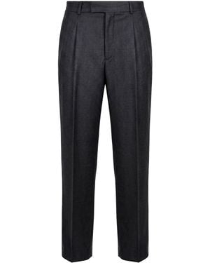 Roberto Collina Charcoal Trousers Wool - Blue