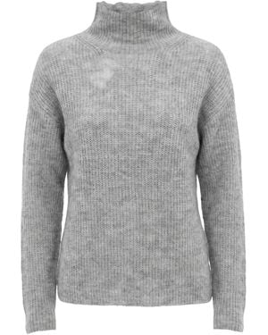 Max Mara Turtleneck Polyamide, Mohair Wool, Wool - Grey
