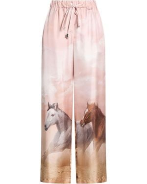 The Attico Pants Silk - Pink