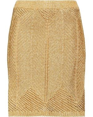 Alberta Ferretti Mini Skirt - Natural