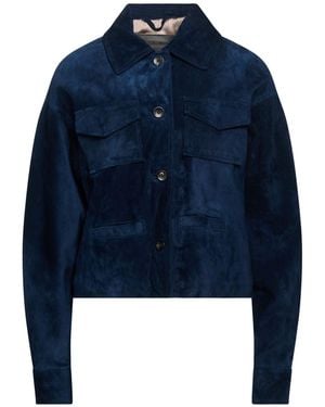 Giorgio Brato Jacket Leather - Blue