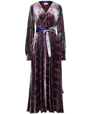 Pierre Louis Mascia Maxi Dress Viscose, Silk - Purple