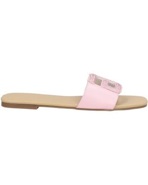 Gaelle Paris Sandals Textile Fibers, Synthetic Material - Pink