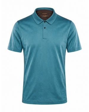 Moorer Deep Polo Shirt Cotton - Blue