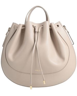 Giorgio Armani Taupe Handbag Calfskin - Natural