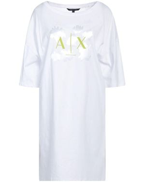 ARMANI EXCHANGE Mini Dress Cotton - White