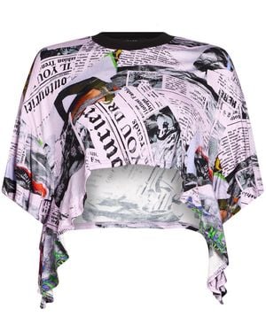 Versace Jeans Couture T-Shirt Viscose, Elastane, Cotton - White