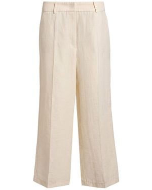 Cambio Cream Pants Polyester, Linen - White