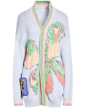 forte_forte Lilac Cardigan Viscose, Cotton, Polyester, Synthetic Fibres, Mohair Wool - White