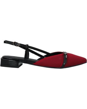 Daniele Ancarani Ballet Flats Textile Fibers, Soft Leather - Red