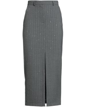 SIMONA CORSELLINI Maxi Skirt Polyester, Virgin Wool, Elastane - Grey