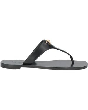 Versace Thong Sandal Calfskin - Black