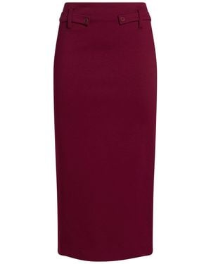 Manila Grace Midi Skirt - Red
