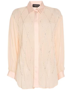 SIMONA CORSELLINI Blush Shirt Viscose, Polyamide - White
